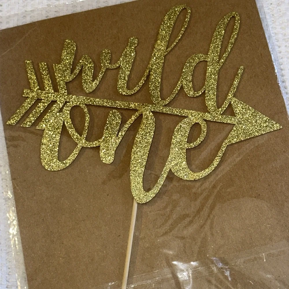 Cake Topper Wild One - Arrow Wanderlust First Birthday Party Bachelorette Travel